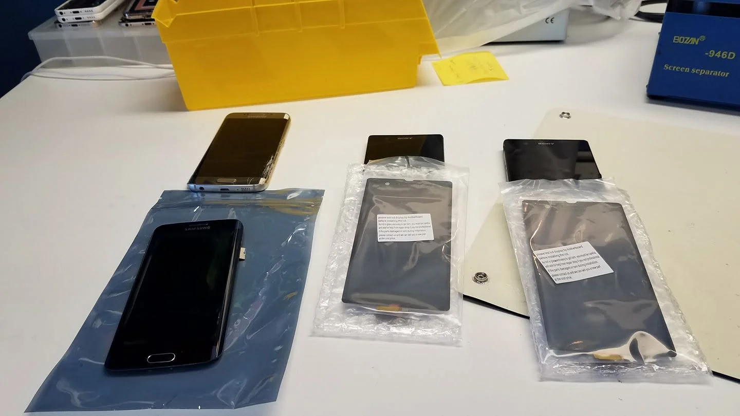 Samsung and Sony replacement screens and parts in stock
